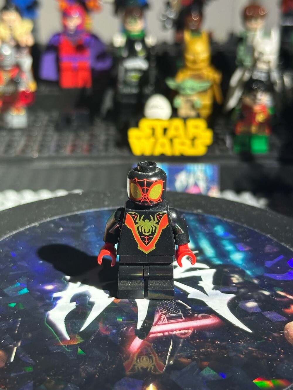 LEGO Miles Morales Spin Minifigure with Gold Spider Logo sh0950
